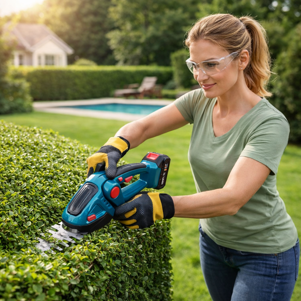 2u1 Aku trimer za travu i živu ogradu sa 2 baterije