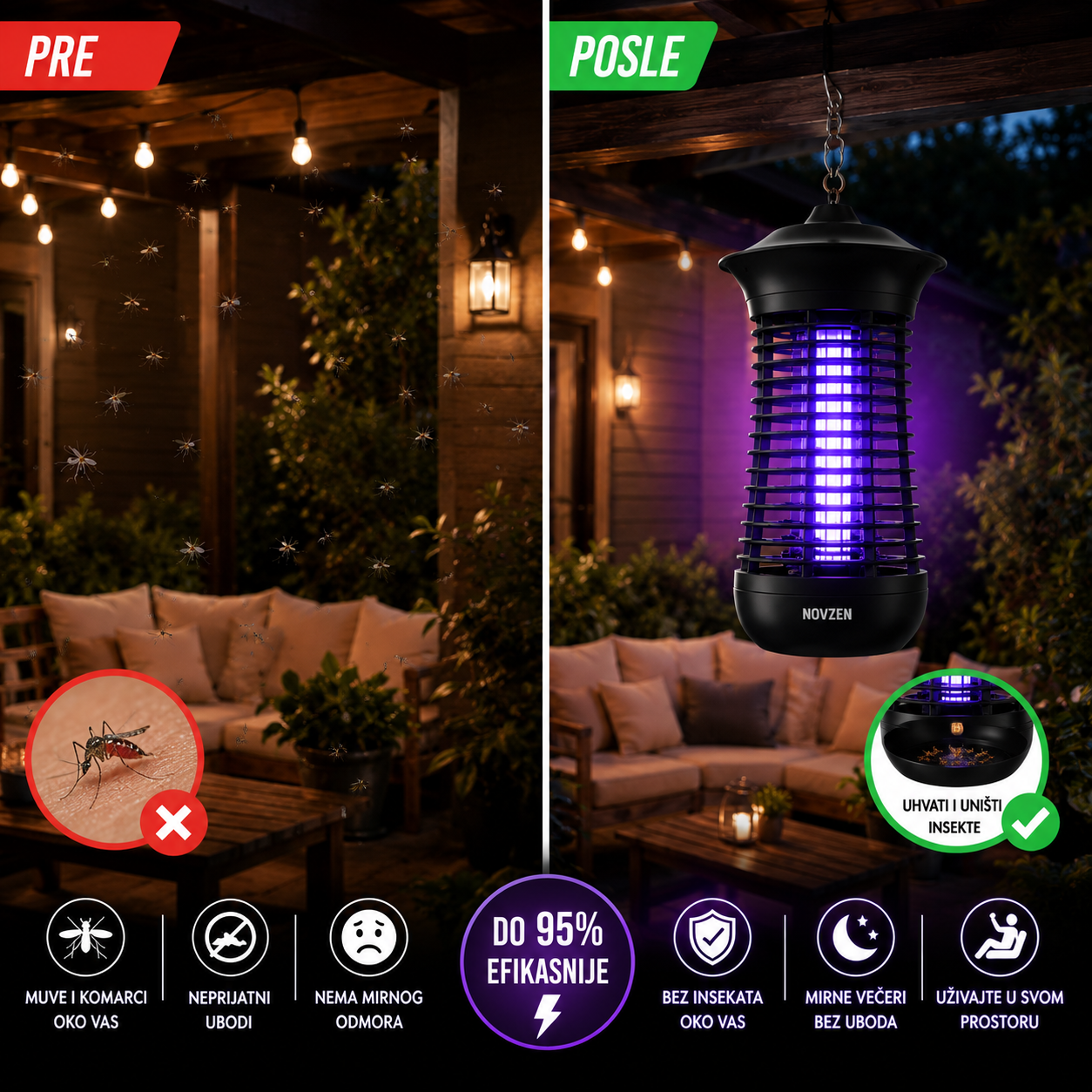 Fenjer lampa protiv komaraca