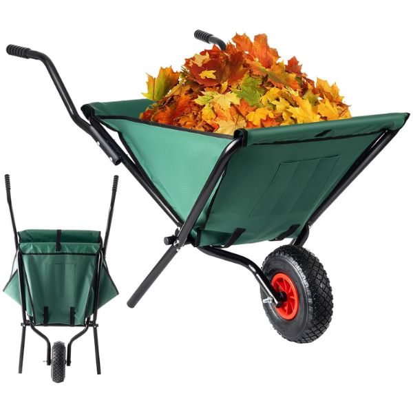 SKLOPIVA BAŠTENSKA KOLICA SA DŽEPOM ZA ALAT