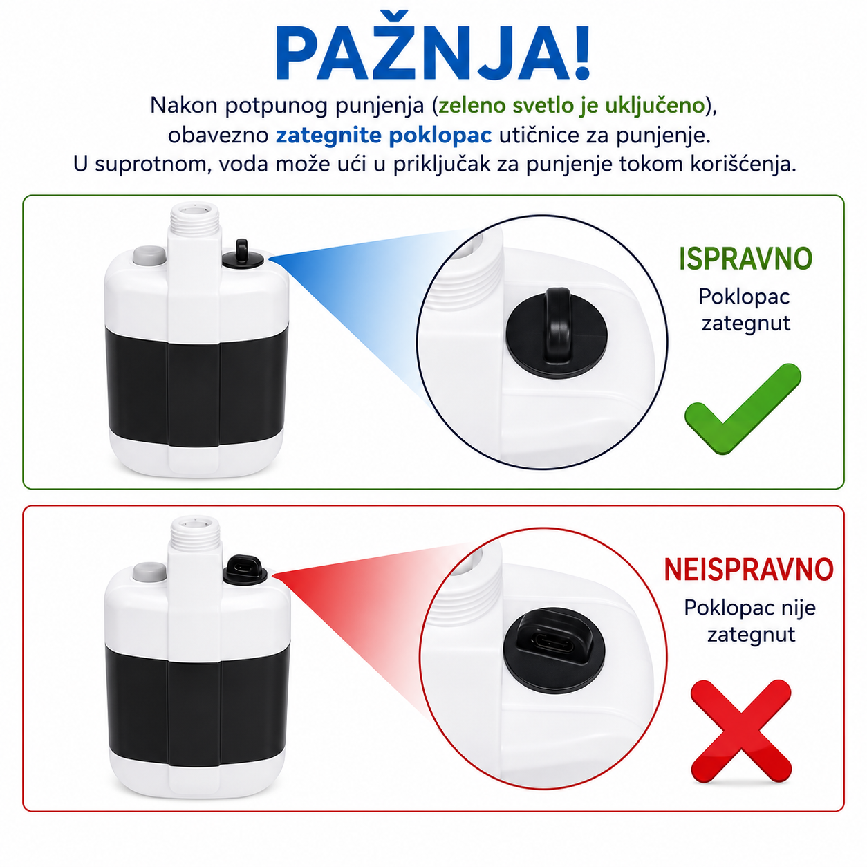 TUŠ ZA KAMPOVANJE USB PUNJIVI