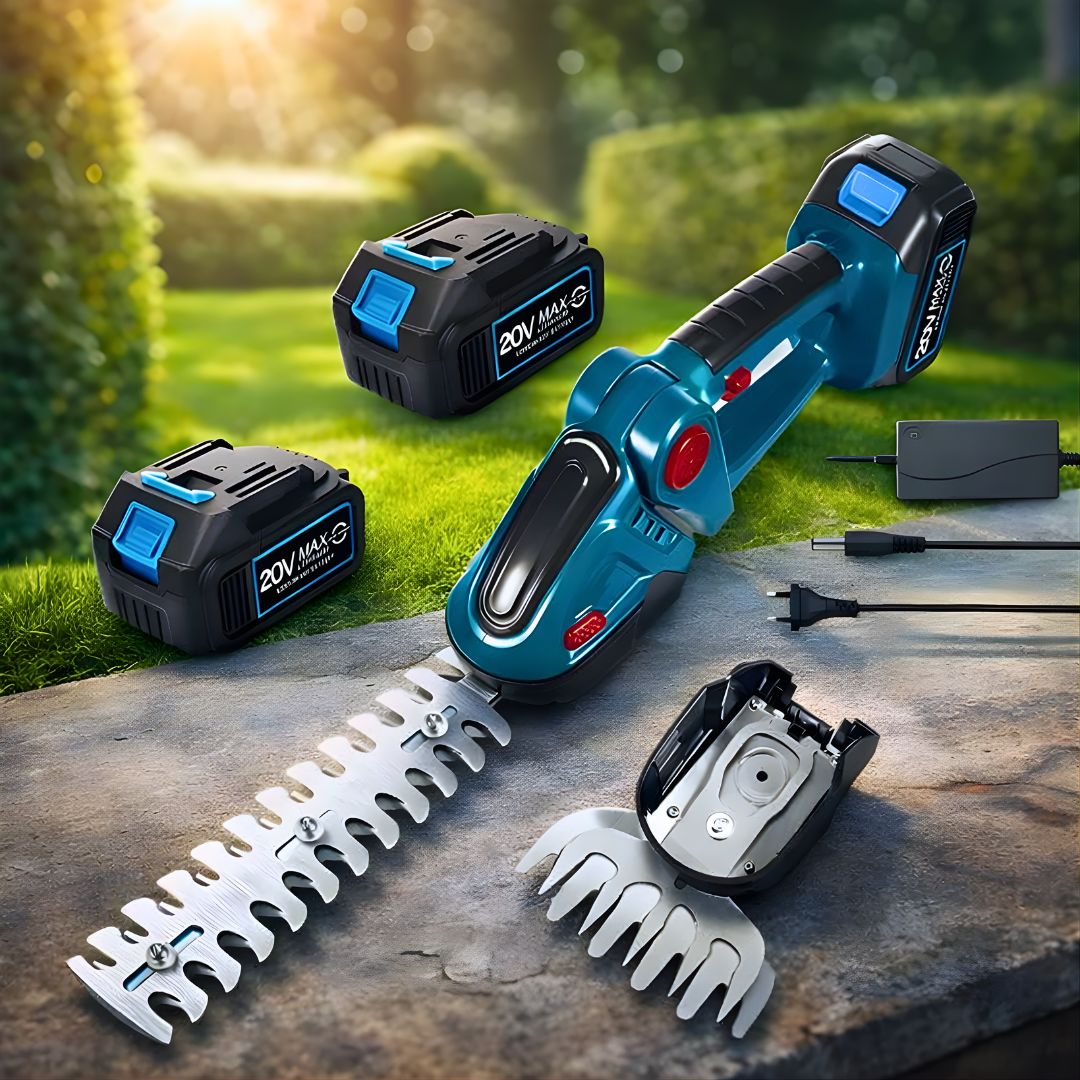 2u1 Aku trimer za travu i živu ogradu sa 2 baterije