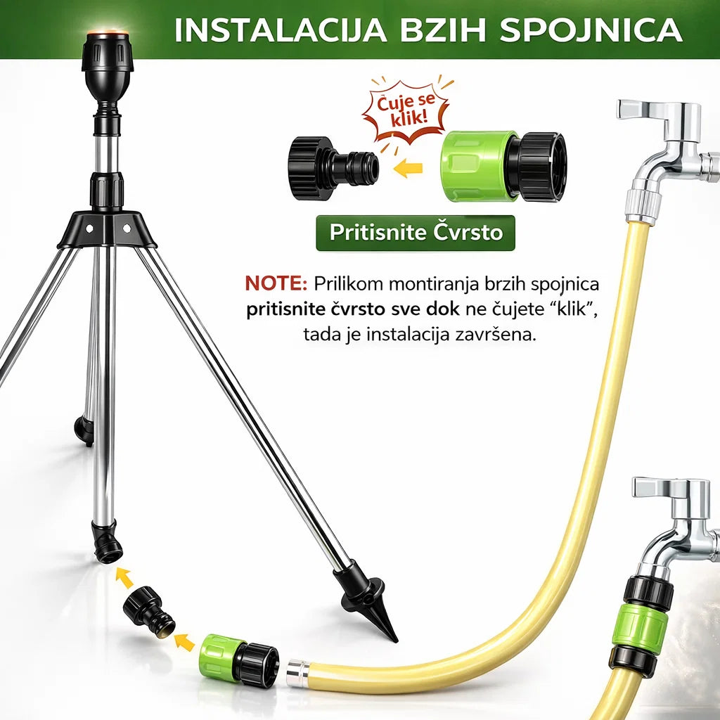 Rotirajući Tronožac za Zalivanje 360°